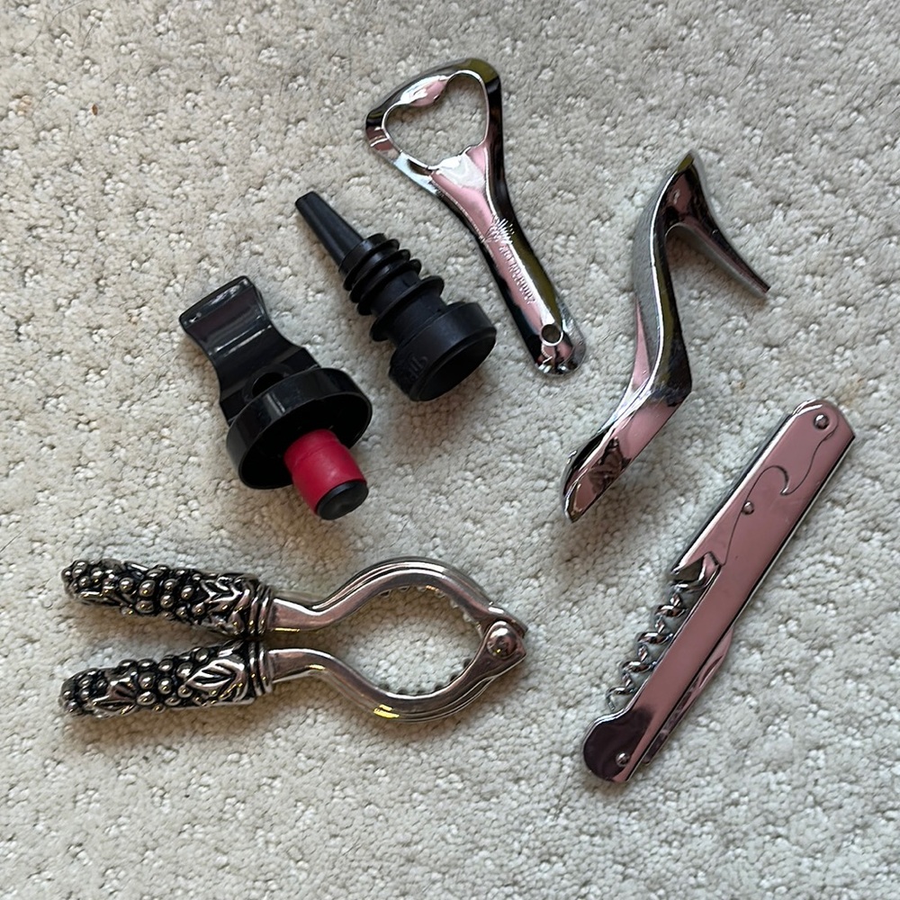 Variety of Bottle Openers and Stopper/Pourer